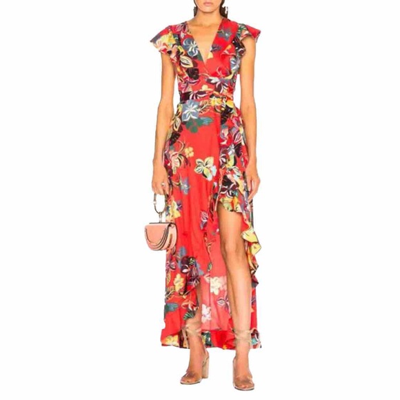 Alexis Janna Floral Print Wrap Dress